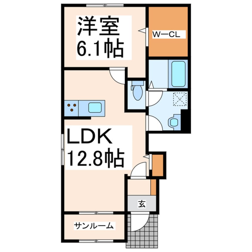 間取図 産交バス（熊本市）/砂原･川口 徒歩4分 1階 築3年