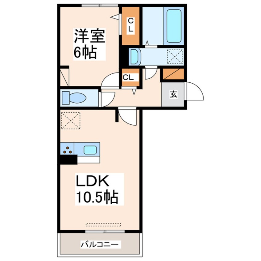 間取図 アンジューノ上代　B