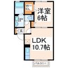ルミエール上代Ｂ棟 1LDKの間取り
