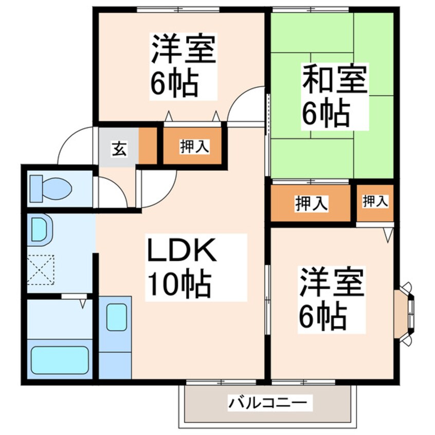 間取図 ソレジオM　B