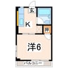 サンヒルズV 1Kの間取り