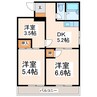 メルヴ壱番館 3DKの間取り