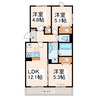 サンライズ新土河原 3LDKの間取り