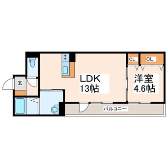 間取図 豊肥本線<阿蘇高原線>/水前寺駅 徒歩9分 3階 1年未満