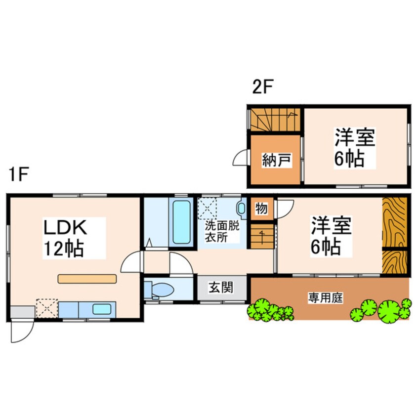 間取図 二本木中山貸家