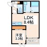 REGALEST上熊本 1LDKの間取り