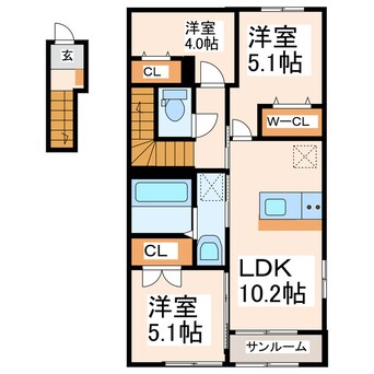 間取図 アメニティM-2