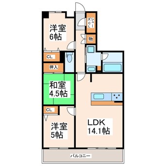 間取図 アルファステイツ熊本駅西