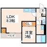GRANDTICフロンティア 1LDKの間取り