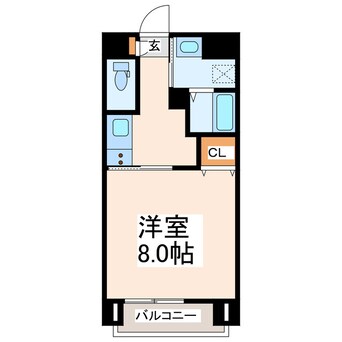 間取図 熊本市電Ｂ系統<熊本市交通局>/杉塘駅 徒歩5分 1階 築1年