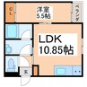 TOMORIE蓮台寺 1LDKの間取り