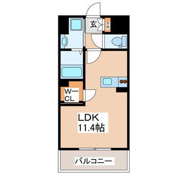 間取図 LIBTH水前寺駅前