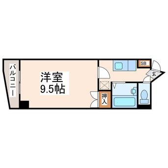 間取図 熊本電気鉄道藤崎線/黒髪町駅 徒歩17分 4階 築25年