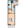 Paradiso本荘 1Kの間取り