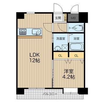 間取図 熊本市電Ａ系統<熊本市交通局>/辛島町駅 徒歩7分 2階 築11年