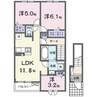鹿児島本線/西熊本駅 徒歩30分 2階 建築中 3LDKの間取り