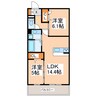 (仮称)D-ROOM西区上代1丁目 2LDKの間取り