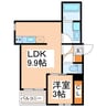 R－smart本妙寺 1LDKの間取り