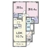 鹿児島本線/西熊本駅 徒歩26分 1階 建築中 2LDKの間取り
