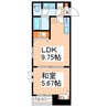 Lemiek土河原町 1LDKの間取り