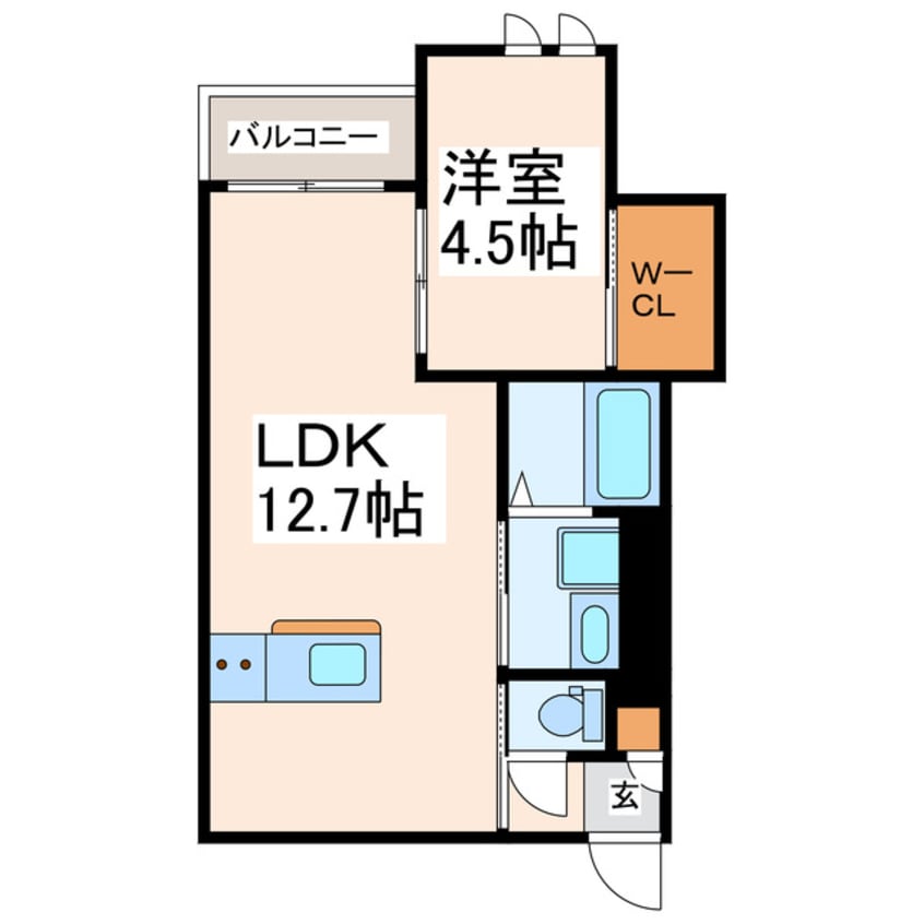 間取図 熊本市電Ａ系統<熊本市交通局>/田崎橋駅 徒歩12分 1階 建築中
