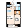 La vie claire Tuboi 1LDKの間取り