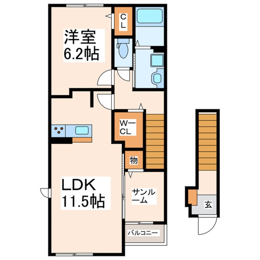 間取図 ベルビューコート八分字