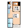 REGALEST新水前寺 1LDKの間取り