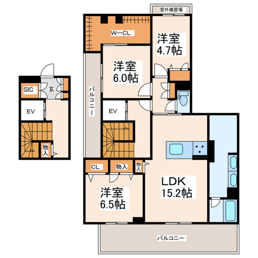 間取図 ムライチ・大江プレミアム