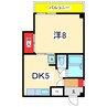 メゾン・ド・コリン 1DKの間取り