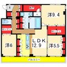 メゾン・ド・コリン 3LDKの間取り