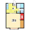 早川ハイツＢ 1Kの間取り