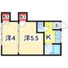 パルハイム 2Kの間取り