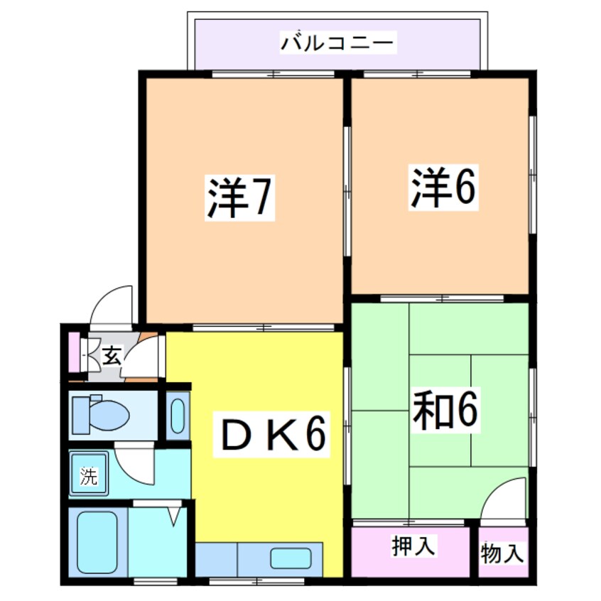 間取図 リバーサイドヒルズ