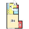 コーポノア 1Kの間取り