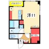 マンション高砂 1Rの間取り