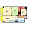 グリーンハイツ米山 2DK+Sの間取り
