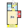 オーベルジュⅡ 1Kの間取り