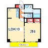 Will Do 礎町 1LDKの間取り