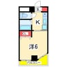 サンライズハイツ 1Kの間取り