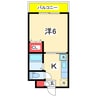 サンライズハイツ 1Kの間取り