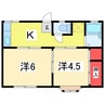 ミーアハウス 2Kの間取り