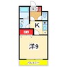 ヴィラキーファー 1Kの間取り