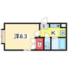 ROAD上大川前 1Kの間取り