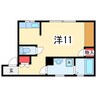 ヴェルディフクダⅠ 1Rの間取り