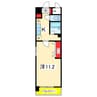 ヴィラ東中通 1Kの間取り