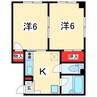 タウンハウス金衛町Ｂ 2Kの間取り