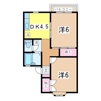 間取図 メンバーズタウン関屋Ｂ棟