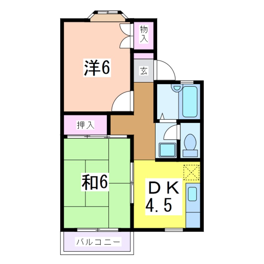 間取図 メンバーズタウン関屋Ｂ棟