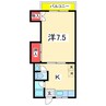 ハイツ八潮 1Kの間取り